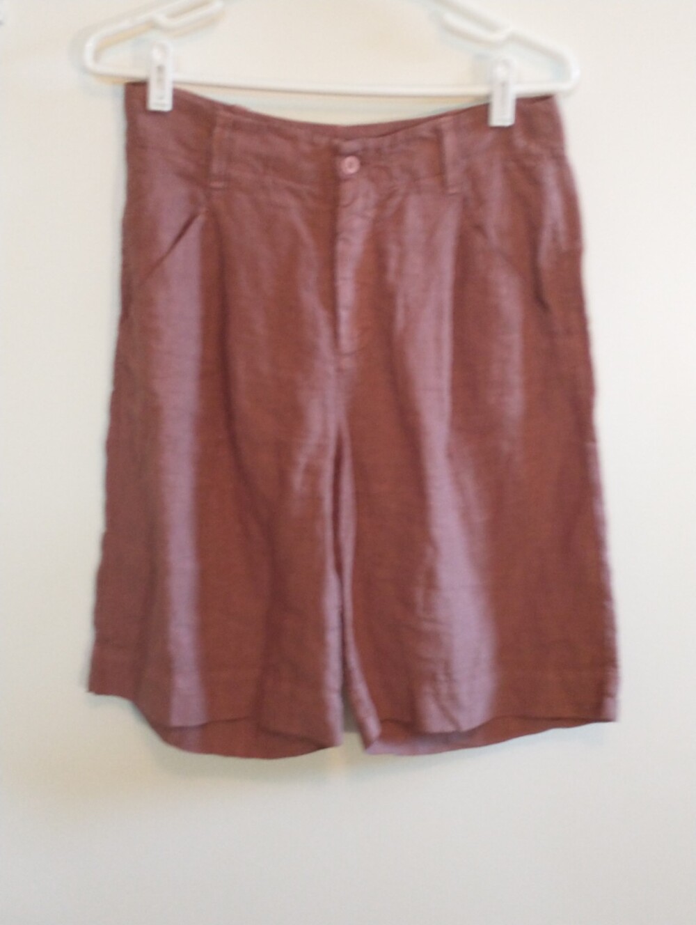 Transit Italy Brown Linen Blend Bermuda Shorts Euro Size 1 US 4